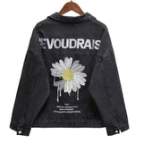 Korean Style Loose Daisy Student All-Match Jacket-Black-1