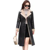 Composite fur coat with lapel-1