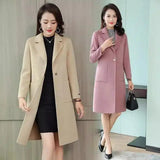 Women's Elegant Wool-Blend Coat-1