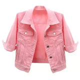Classic Denim Jacket – Timeless and Versatile for All Seasons-Pink-4