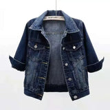Classic Denim Jacket – Timeless and Versatile for All Seasons-Dark Blue-3