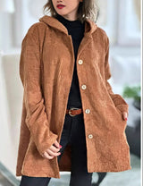 Cozy Corduroy Hooded Jacket
