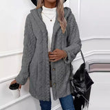Cozy Hooded Button Cardigan Coat