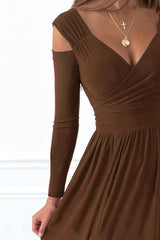 Slit Surplice Long Sleeve Maxi Dress-8