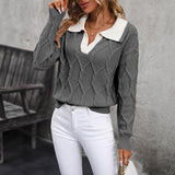 Color Block V-Neck Sweater