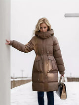 Elegant Over-the-Knee Puffer Coat – Cozy Winter Luxury-5