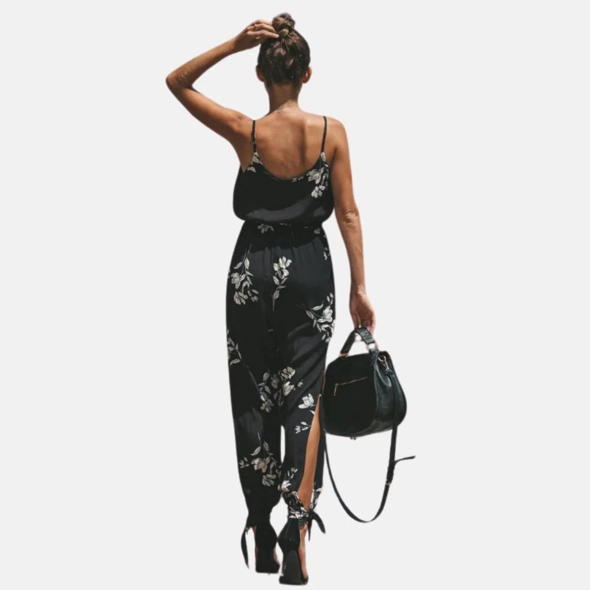 Floral Cotton Jumpsuit – Spaghetti Strap Romper