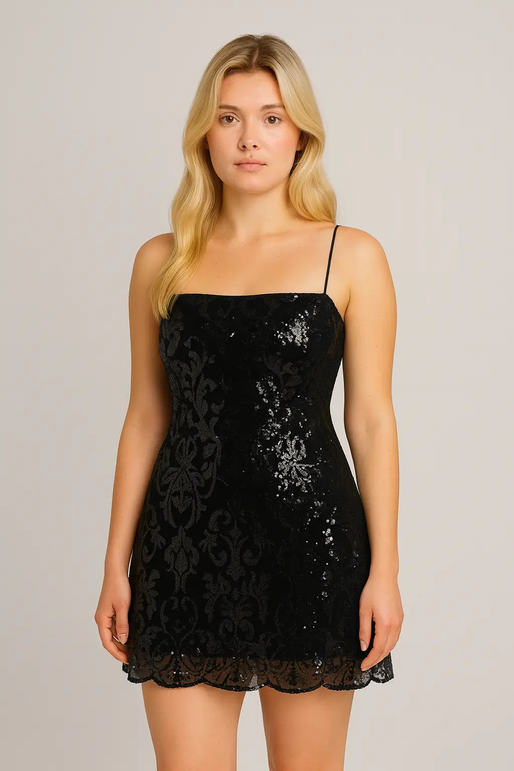 Sexy Strapless Sequin Gown