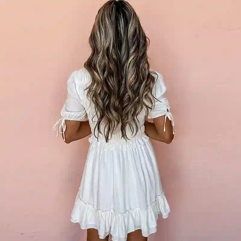 New Solid Color High Waist Dress for Women | Elegant and Versatile Style