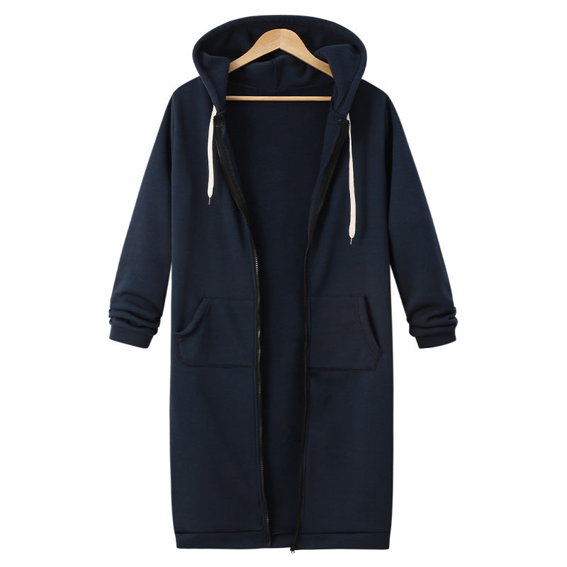 Hooded Fleece Longline Jacket