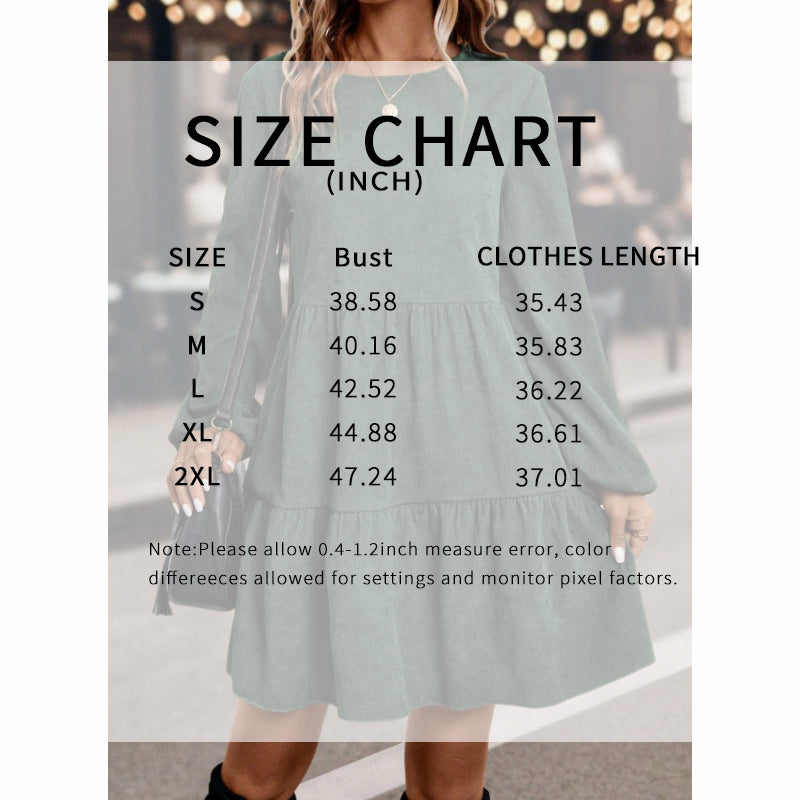 Corduroy A-Line Mini Dress