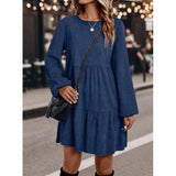 Corduroy A-Line Mini Dress