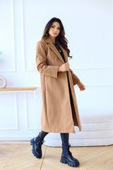 Chic Double-Breasted Woolen Coat