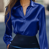 Elegant Long Sleeve Office Blouse