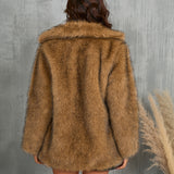 Chic Fluffy Faux Fur Winter Coat