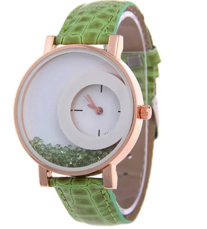 Amazon Explosion Brand, Europe And America Hot Fashion Quartz Watches 489 Full Drilling Quicksand Female Watches Female-4