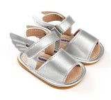 Angel wings baby sandals baby shoes baby shoes toddler-Silver-4