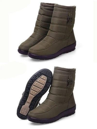 Antiskid Waterproof Women Fashion Boots-Army Green-7