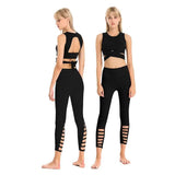 Bandage Yoga Suit-Black black-2