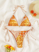 Boho Chic Beachwear Bikini Set-Orange-8