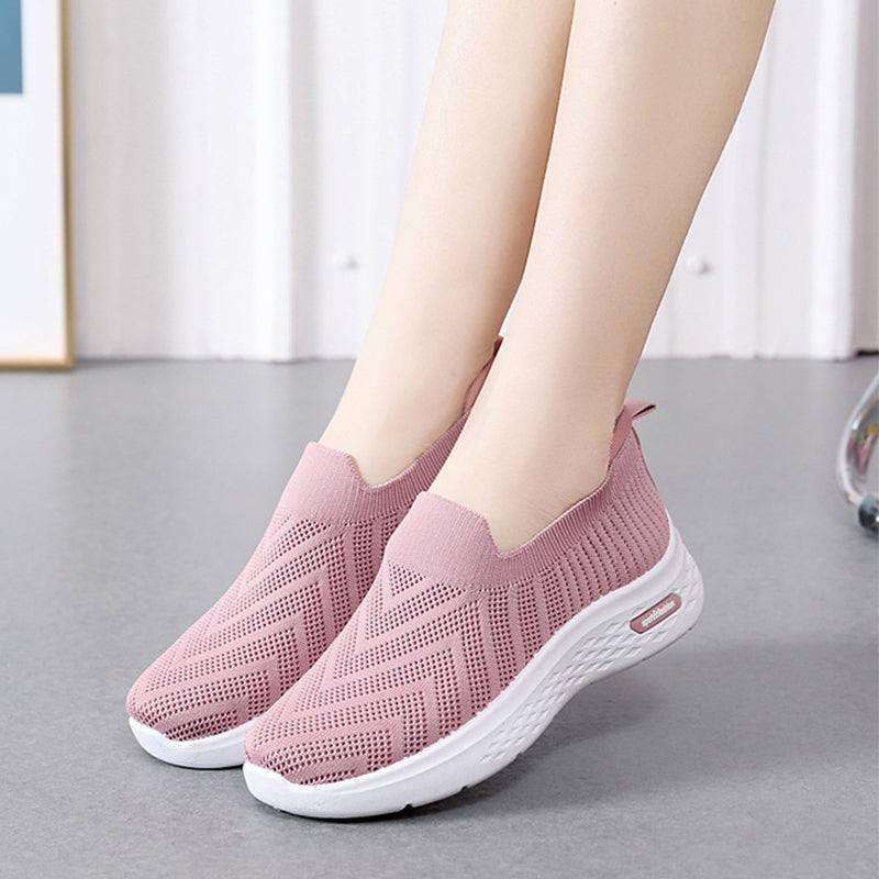 Casual Shoes Sock Slip On Flat Shoes For Women Sneakers Casual Soft Sole Walking Sports Shoe-2