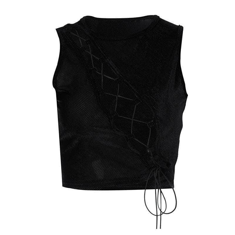 Chest Cutout Strap Vest-2