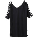 Summer Plus Size M to 3XL Cover Up Women Swimwear Beach Blouses Women Bikini Beach Wear Cover-Up Black Dress-2