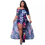 Chic Plus-Size Floral Maxi Dress for Spring-1