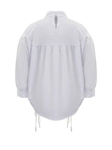 Chic White Drawstring Tunic Dress: Must-Have Fashion-3