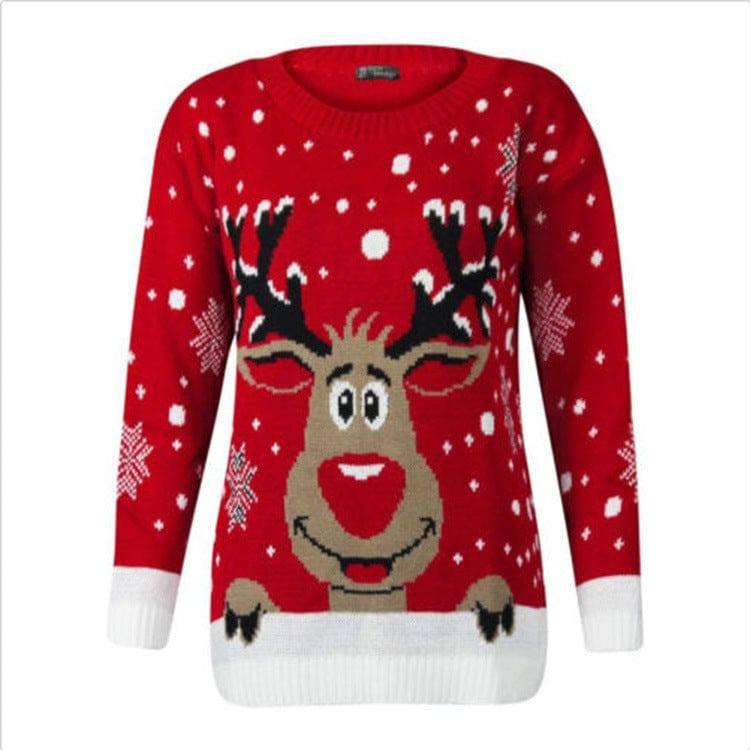 Christmas fawn jacquard sweater-4