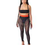 Color Matching Leggings Women-Orange-14