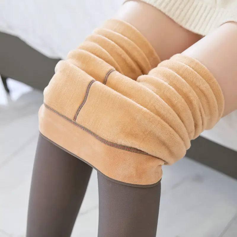 Cozy Warmth Translucent Fleece-Lined Tights-10