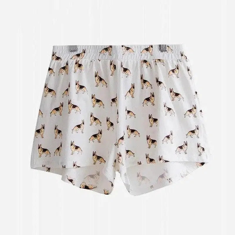 Lovemi Women's Corgi Print Shorts - Comfortable Lounge-D-22