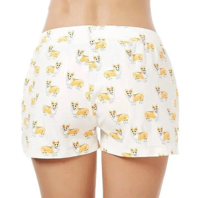 Lovemi Women's Corgi Print Shorts - Comfortable Lounge-4