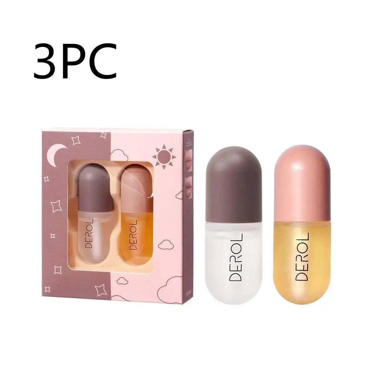 Day Night Instant Volume Lip Plumper Oil Clear Lasting-Set3PC-5