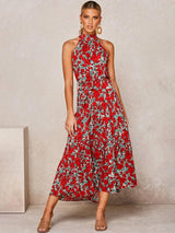 Summer Long Dress Polka Dot Casual-1