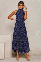 Summer Long Dress Polka Dot Casual-11