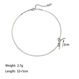 Women's Fashion Minimalist Bowknot Necklace-9