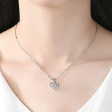 925 Heart-shaped Rhinestones Necklace Luxury Personalized Necklace For Women Jewelry Jewelry Valentine's Day Gift-2