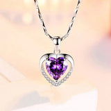 925 Heart-shaped Rhinestones Necklace Luxury Personalized Necklace For Women Jewelry Jewelry Valentine's Day Gift-4