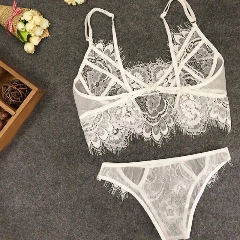 Erotic Sexy Bras Women Bodysuit Transparent Sexy Mesh Lace-2