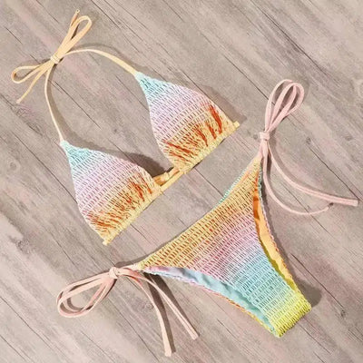 European And American Ladies Split Print Bikini Swimsuit-10style-9