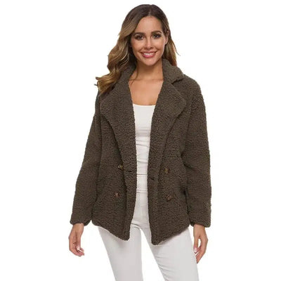 European And American Lamb Fleece Thickened Women's Sweater-14