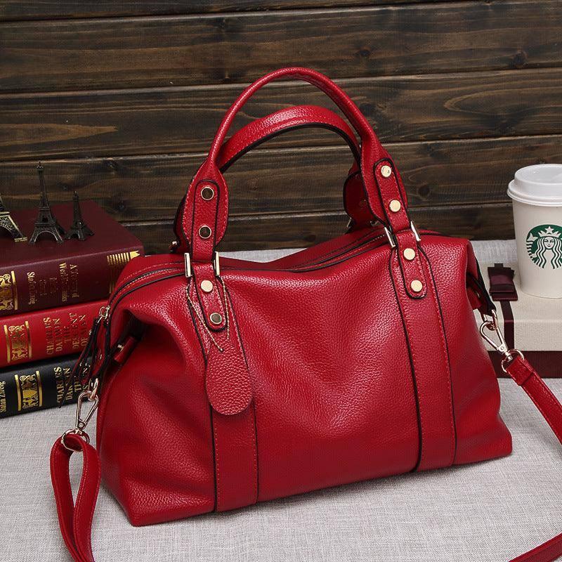 Fashion Boston Shoulder Bag Women's Handbags Retro Rivet-1