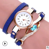 Fashion casual ladies winding table, big eyes ladies winding watch bracelet watch-6