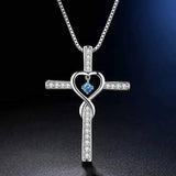 Fashion Cross Religious Belief Inlaid Zircon Pendant-4Style-6