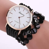 Fashion Geneva Flowers Watches Women Dress Elegant Quartz-Black-4