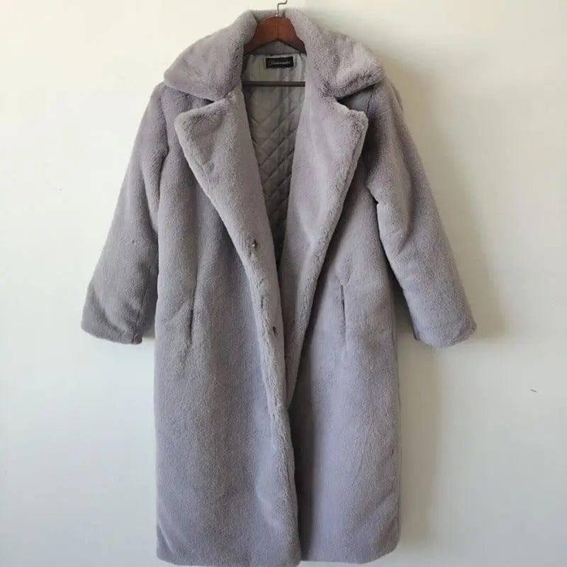 Fashion High Quality Velvet Fur Long Coat Women-13