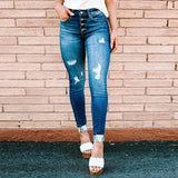 Fashion Holes Skinny Jeans-8