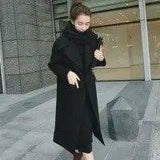 Fashion Solid Color Thick Pocket Women Autumn Winter Warm-black-4